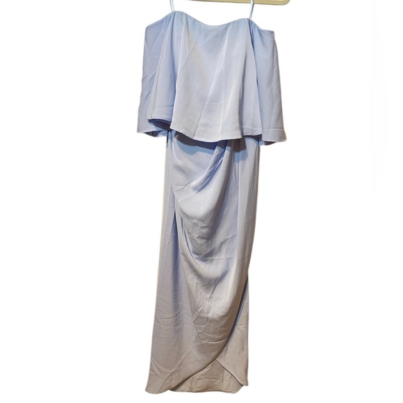 Shona Joy Elegant Sleeveless Flutter Light Blue Dress - Picture 2 of 8